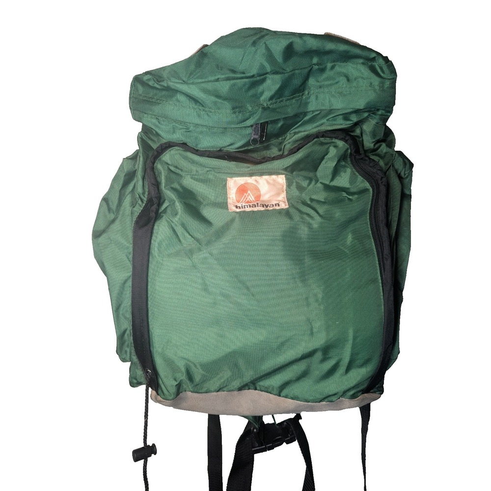 Vintage Himalayan Backpack External Frame Green Hiking Camping Gorpcore Pack